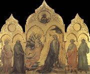 Lorenzo Monaco The Annunciation with Saints Catherine,Anthony Abbot,Procolo,and Francis painting